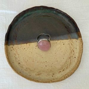 Genuine Rose Quartz Adjustable Ring